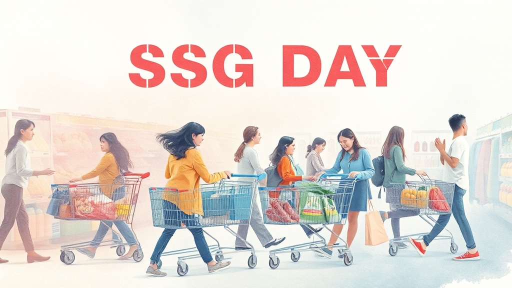 쓱데이 쇼핑 성공 전략 (watercolor 스타일)