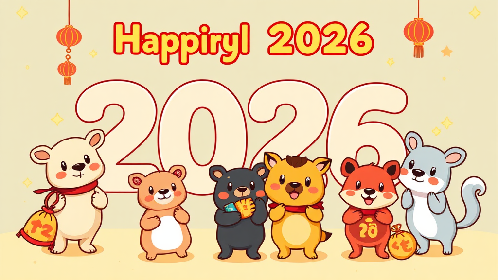 2026년, 행복 가득한 한 해를! (cartoon 스타일)