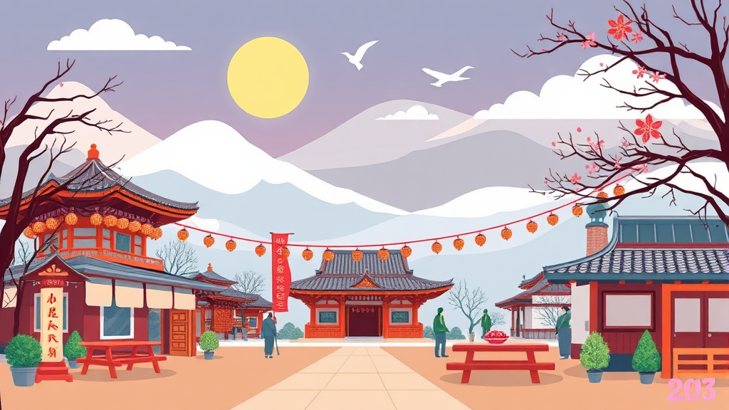 축제 즐기기 A to Z: 교통, 숙소, 맛집, 할인 정보 (illustration 스타일)
