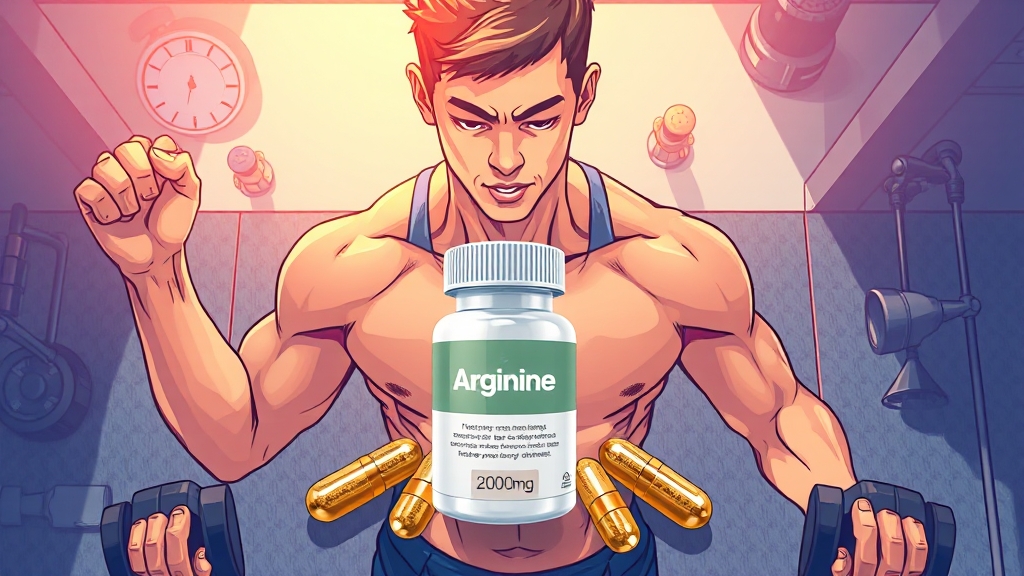 아르기닌 섭취 방법 및 주의사항 (illustration 스타일)