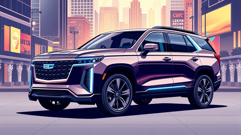 럭셔리 전기 SUV 시장의 새로운 기준 (illustration 스타일)