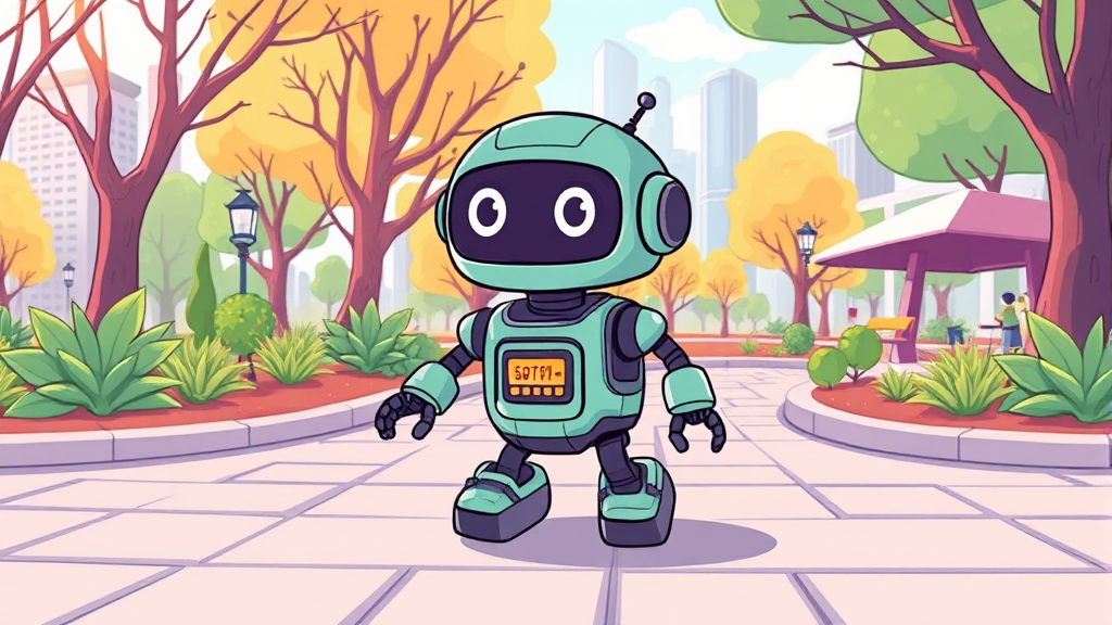 신트리공원 재활용 로봇 운영 (cartoon 스타일)