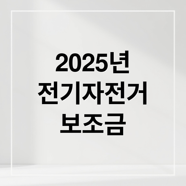 2025년
전기자전거
보조금 (전기자전거 보조금)