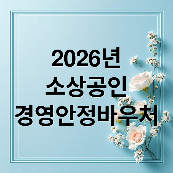 2026년
소상공인
경영안정바우처 (2026 소상공인 바우처 우체국 체크카드 25만원)