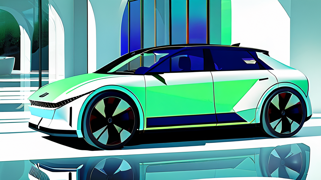 아이오닉 9 플레오스, 전기차 시장의 새로운 기준 (illustration 스타일)
