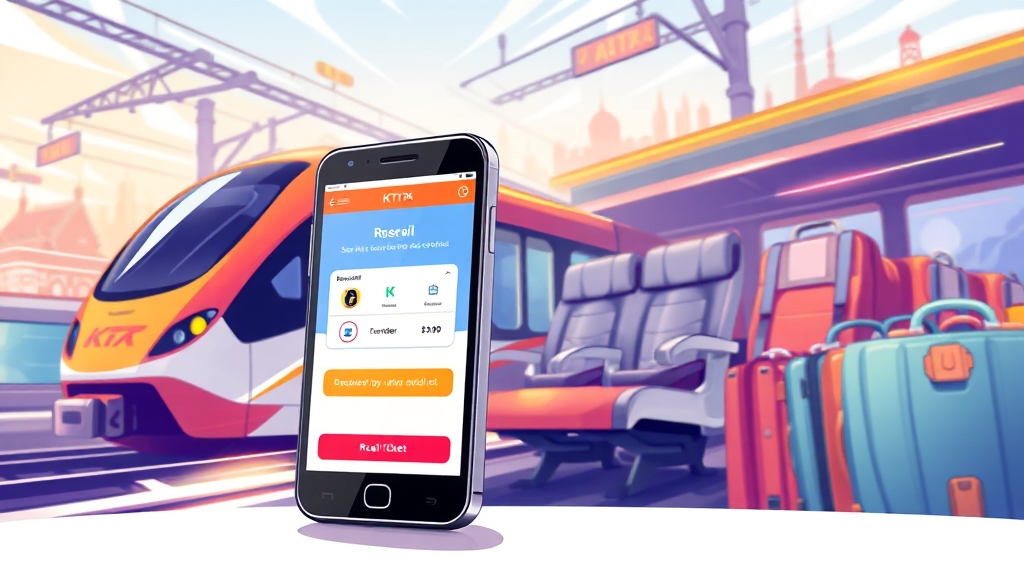 코레일톡 앱 예매 상세 가이드 (cartoon 스타일)