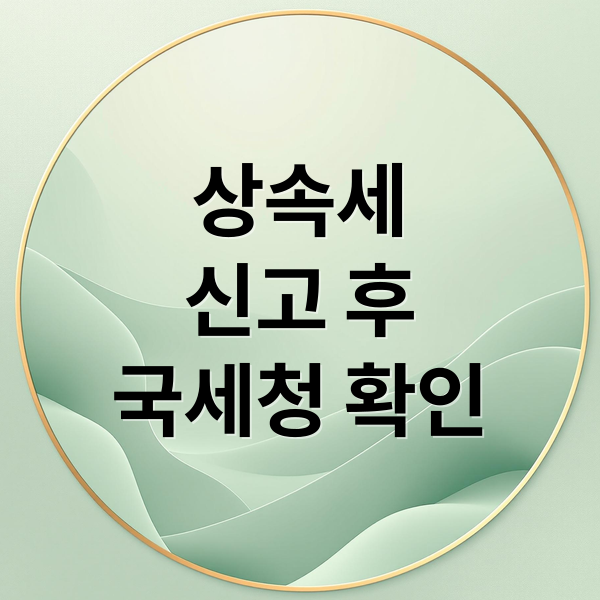 상속세
신고 후
국세청 확인 (상속세 신고 국세청 확인)