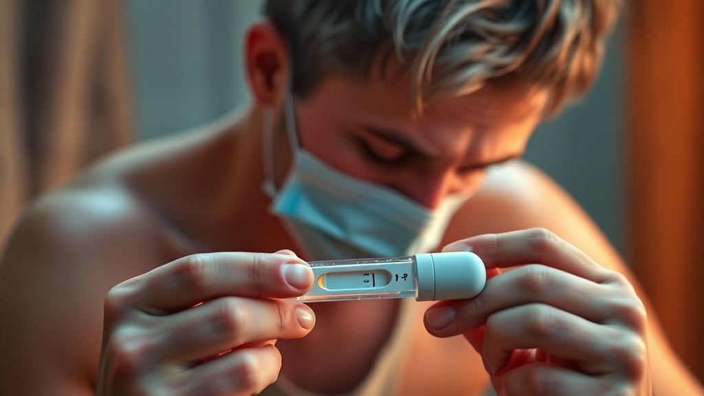 A형 독감 증상 및 초기 대응 (realistic 스타일)