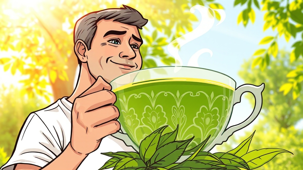 둥글레차, 어떤 효능이? (cartoon 스타일)