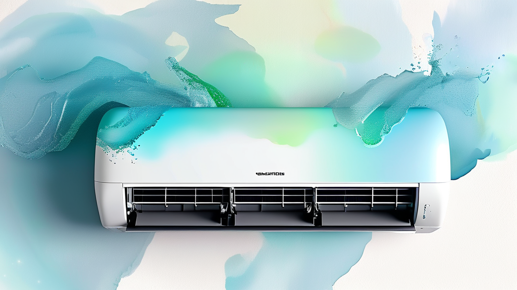 에어컨 내부 곰팡이, 어떻게 제거할까? (watercolor 스타일)