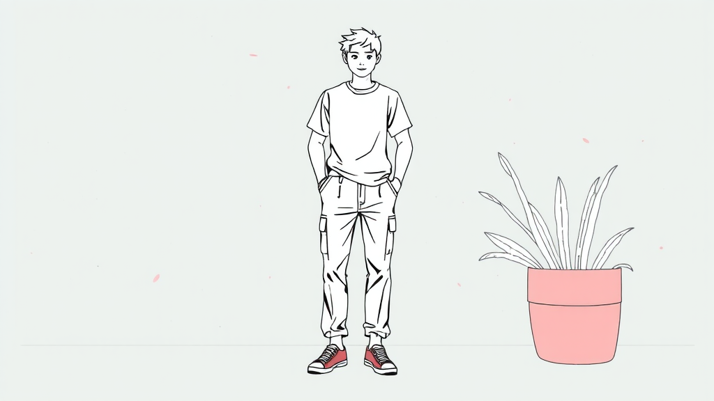 테이퍼드 핏 스타일링 방법 (illustration 스타일)