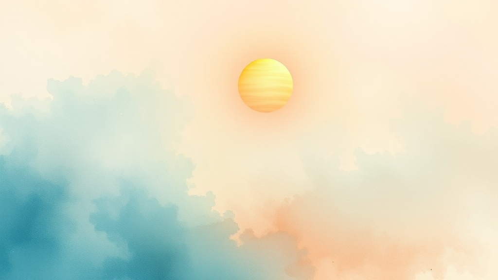 인공태양 연구시설 유치 경쟁 (watercolor 스타일)