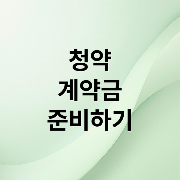 청약
계약금
준비하기 (청약 당첨 후 절차 계약금 잔금)