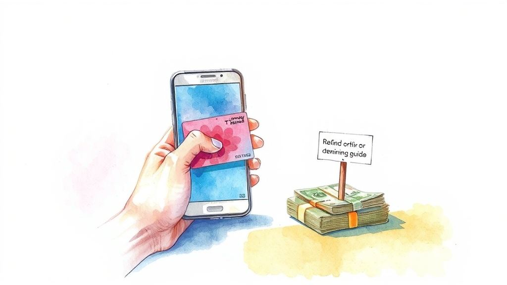 유심 교체 전 잔액 처리 방법 (watercolor 스타일)