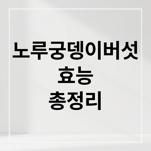 노루궁뎅이버섯
효능
총정리 (노루궁뎅이버섯 효능 부작용)