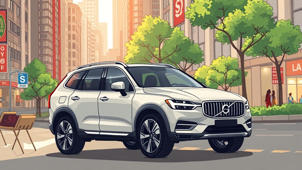 XC60 경쟁 모델 비교 (cartoon 스타일)