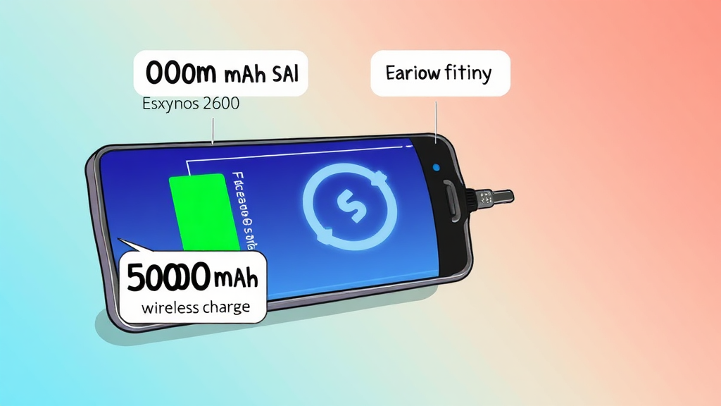 배터리 용량 및 충전 속도 개선 (cartoon 스타일)