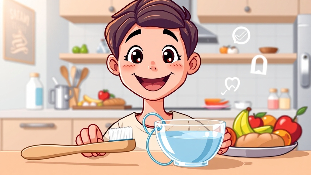 잇몸 내려앉음, 예방이 최선입니다! (cartoon 스타일)