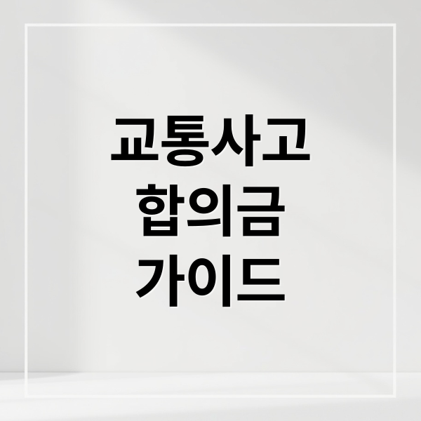 교통사고
합의금
가이드 (교통사고 합의금 계산)