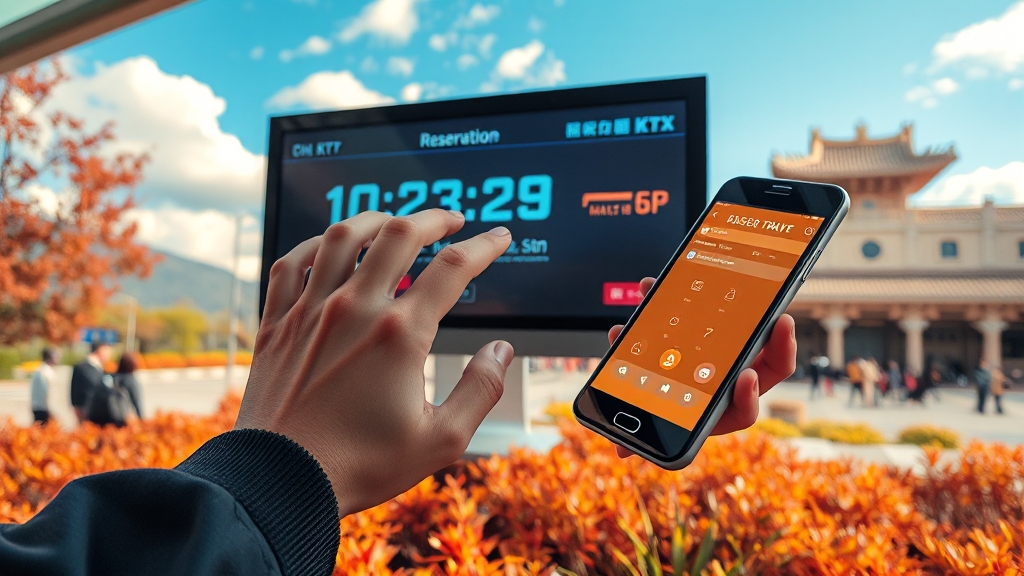 추석 기차표 예매 성공 전략 (realistic 스타일)