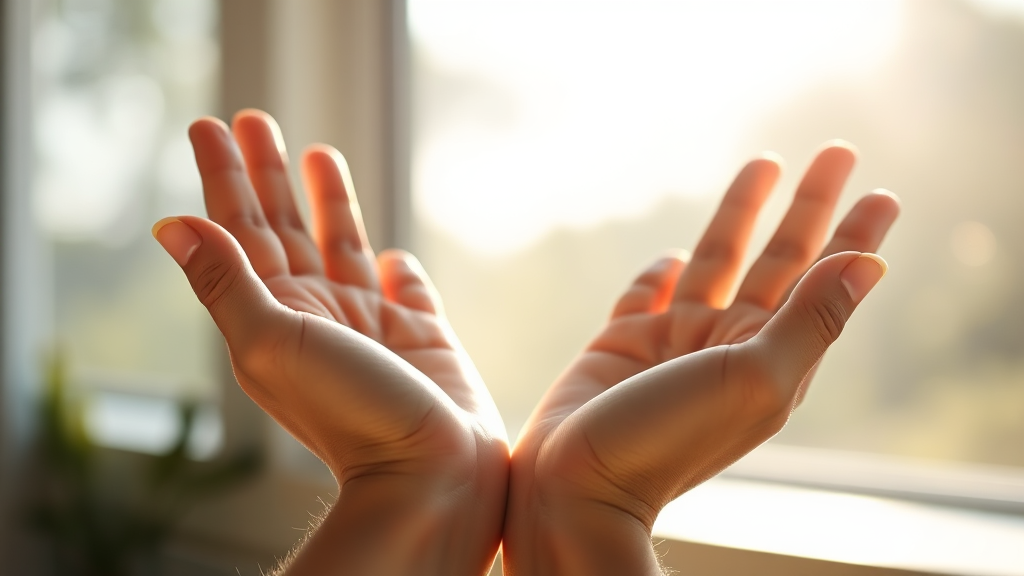 걱정할 필요 없을까? 아침 손 붓기의 정상 범위 (realistic 스타일)