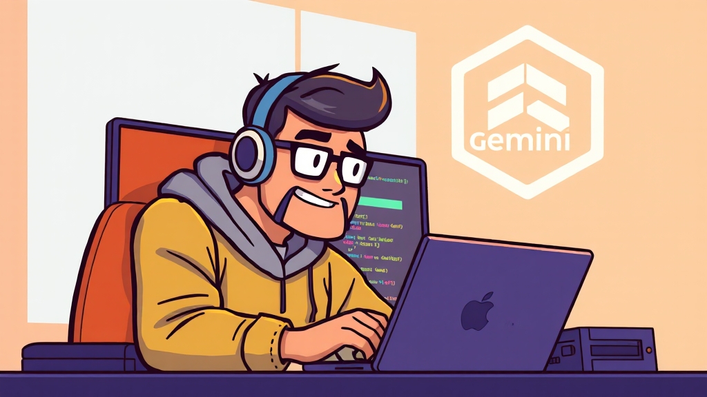 제미나이 CLI: 개발자를 위한 AI (cartoon 스타일)