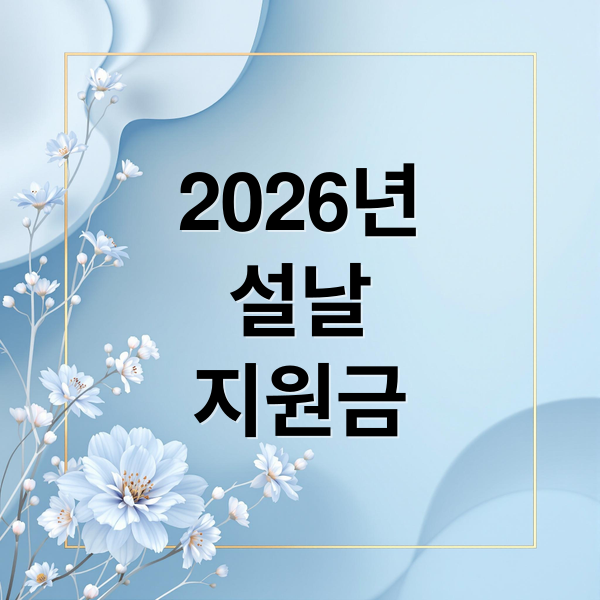 2026년
설날
지원금 (2026 설날 지원금 지역별 보조금24)