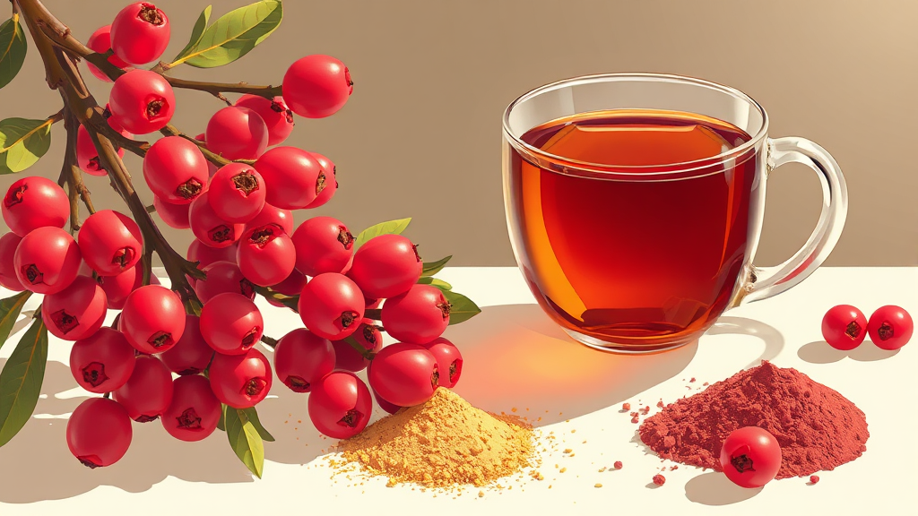 마가목 먹는 법 (illustration 스타일)