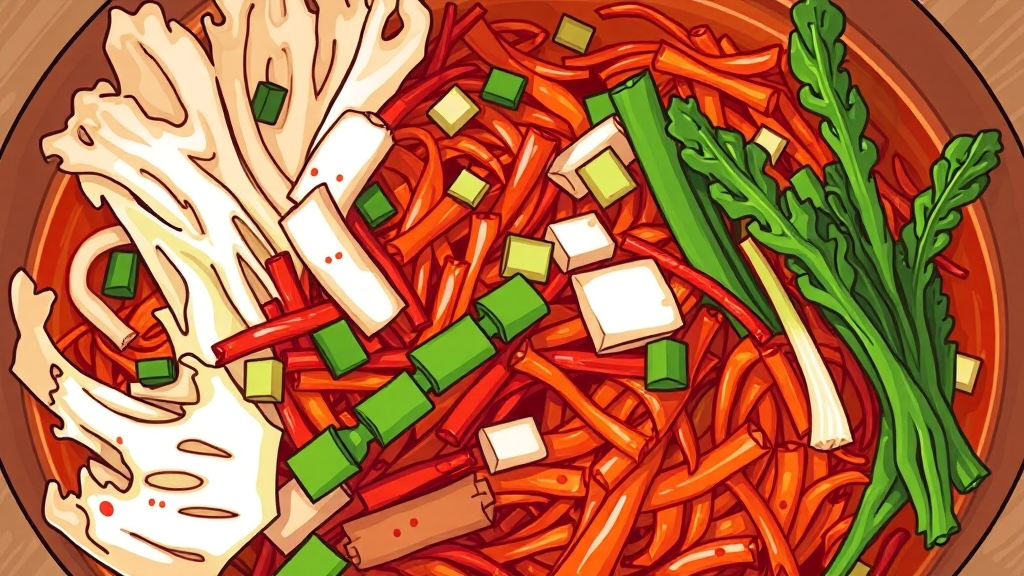 김장 맛있게 버무리는 법 (illustration 스타일)