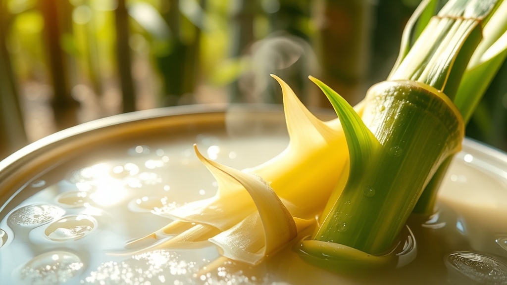 죽순 손질 및 보관법 (realistic 스타일)