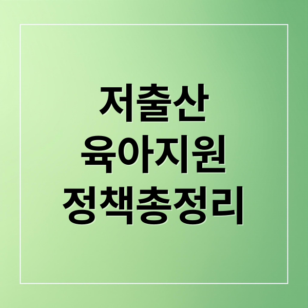 저출산
육아지원
정책총정리 (저출산 육아 지원금)