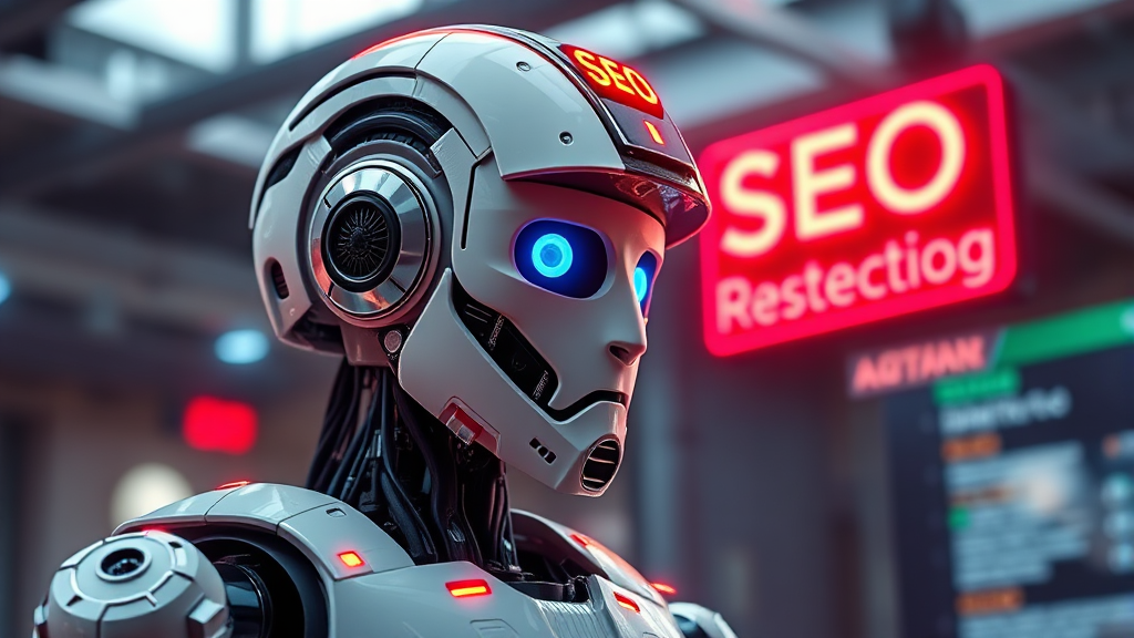 AI 블로그 SEO 전략 (realistic 스타일)