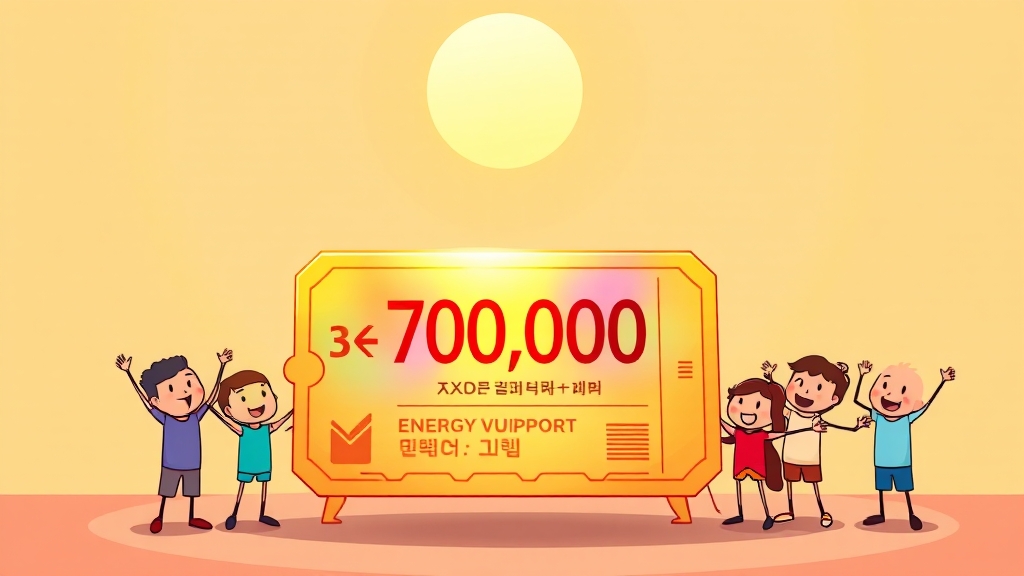 에너지바우처 지원 금액 (cartoon 스타일)