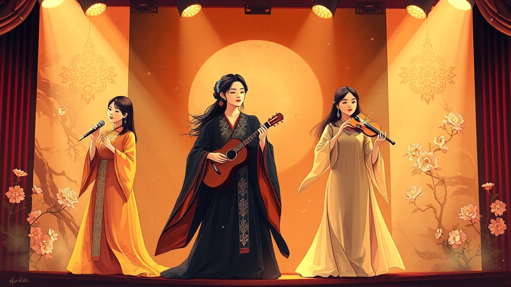 음악 유산과 후배 가수들의 계승 (illustration 스타일)