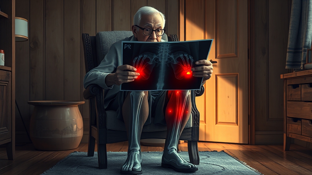 관절염 증상 및 자가 진단 (illustration 스타일)