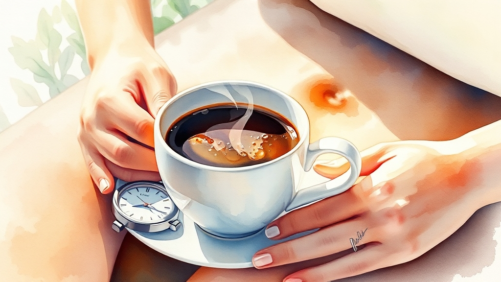 커피와 건강, 함께 고려해야 할 점 (watercolor 스타일)