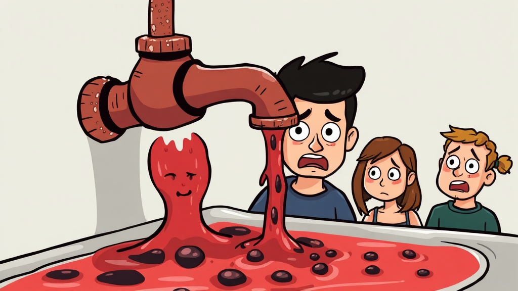 수돗물 속 철과 망간, 무엇이 문제일까요? (cartoon 스타일)