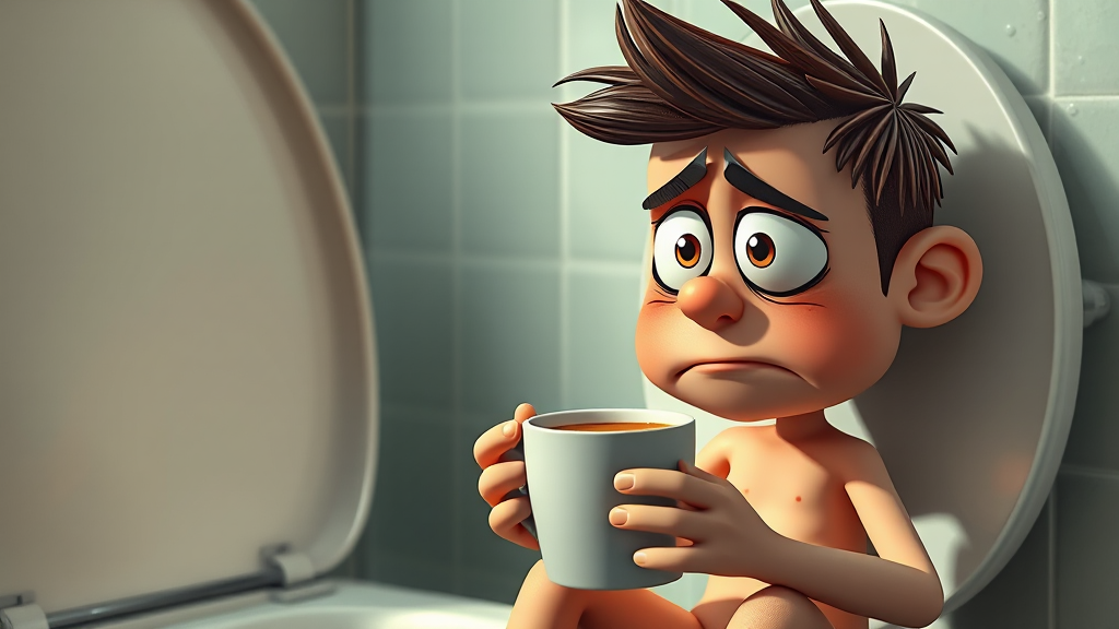 과민성 방광도 원인 중 하나 (realistic 스타일)