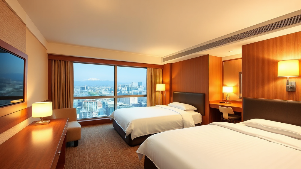 다양한 객실 타입 비교 (realistic 스타일)