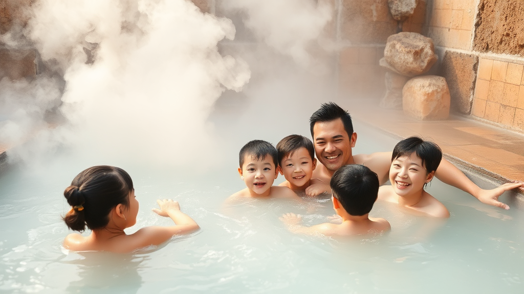 부곡온천, 왜 유명할까? (watercolor 스타일)