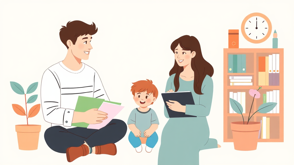 맞벌이 부부를 위한 국공립 어린이집 입소 전략 (illustration 스타일)