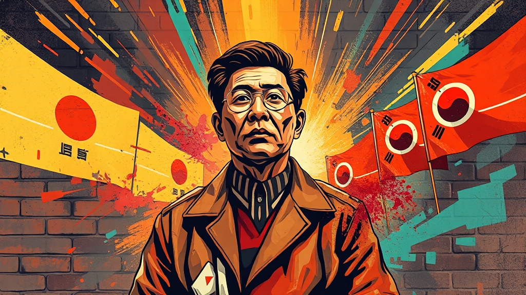 독립운동과 역사적 순간 (illustration 스타일)
