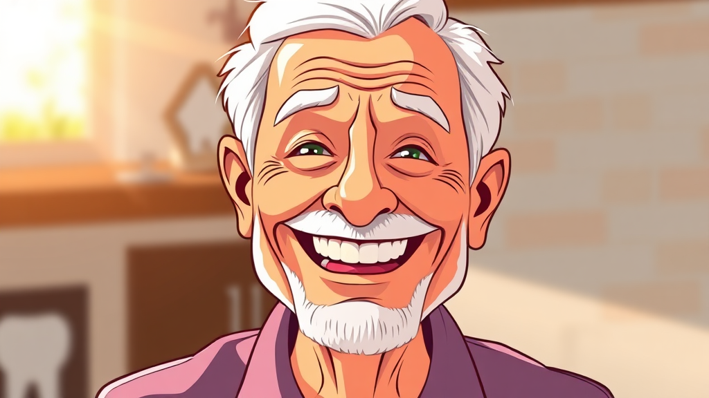 노인 임플란트 지원 제도란? (cartoon 스타일)