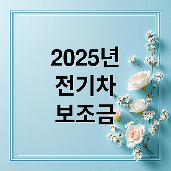 2025년
전기차
보조금 (2025년 전기차 보조금 환수 면제)