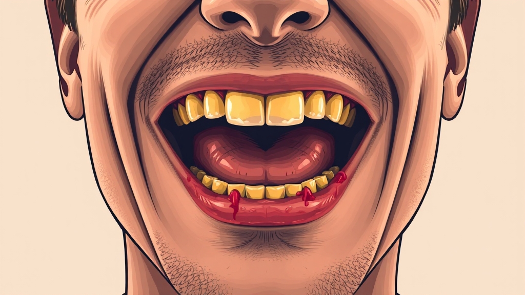 니코틴, 왜 치아를 변색시킬까? (illustration 스타일)