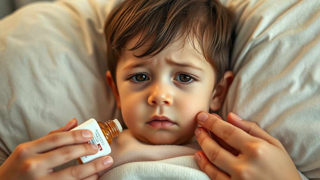 해열제, 교차 복용 방법 (realistic 스타일)