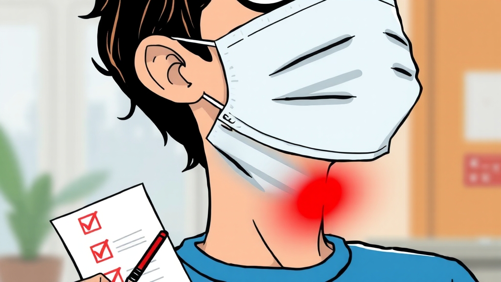 자가 진단 체크리스트 (cartoon 스타일)