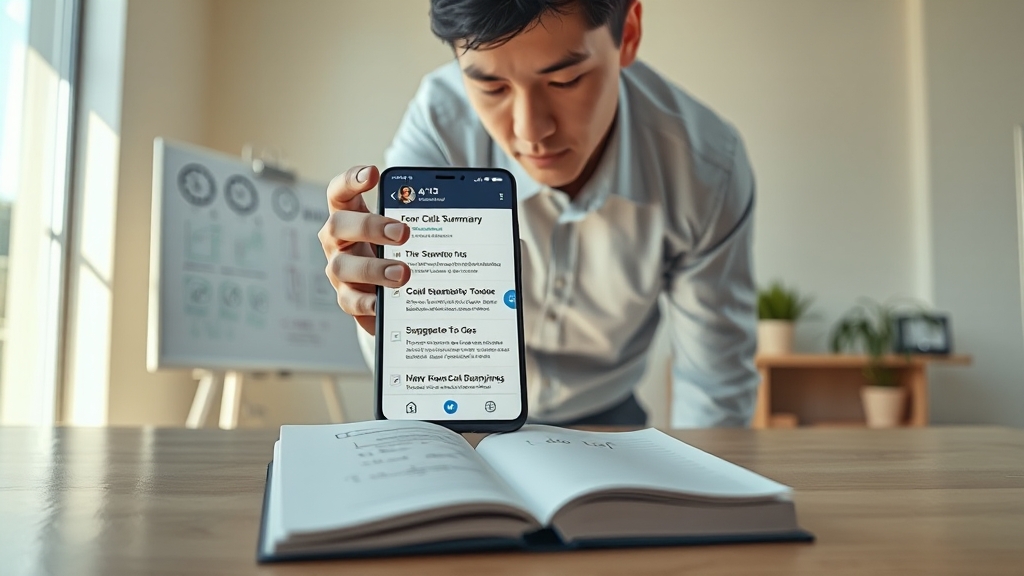 통화 내용 분석 & 요약 기능 (realistic 스타일)