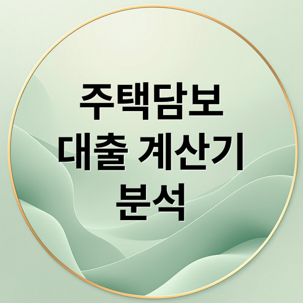 주택담보
대출 계산기
분석 (주택담보대출 계산기)