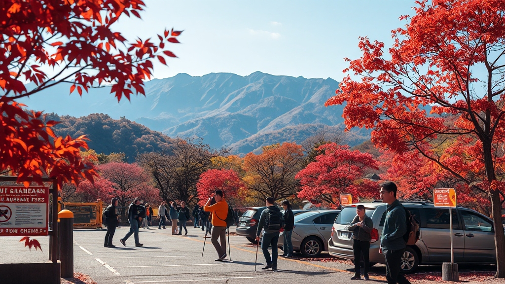 주왕산 방문 꿀팁 (realistic 스타일)